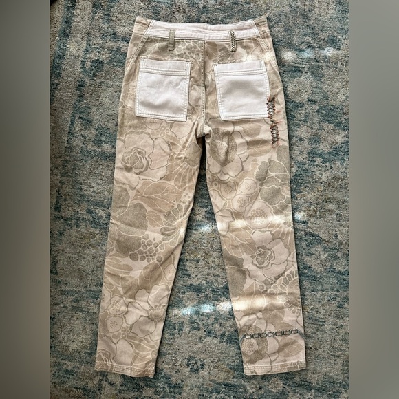 Pilcro and the Letterpress Anthropologie Beige Patchwork Cargo Wanderer Pants 27 - Picture 5 of 7